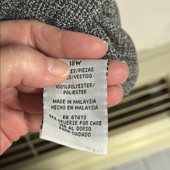 Danny & Nicole Gray Ribbed Sheath Dress - Picture 3 of 4